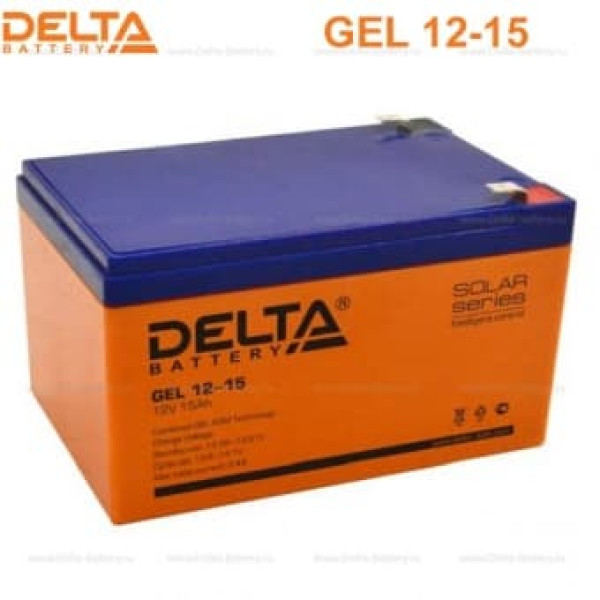 Аккумуляторная батарея Delta GEL 12-15 (12V / 15Ah) в Братске