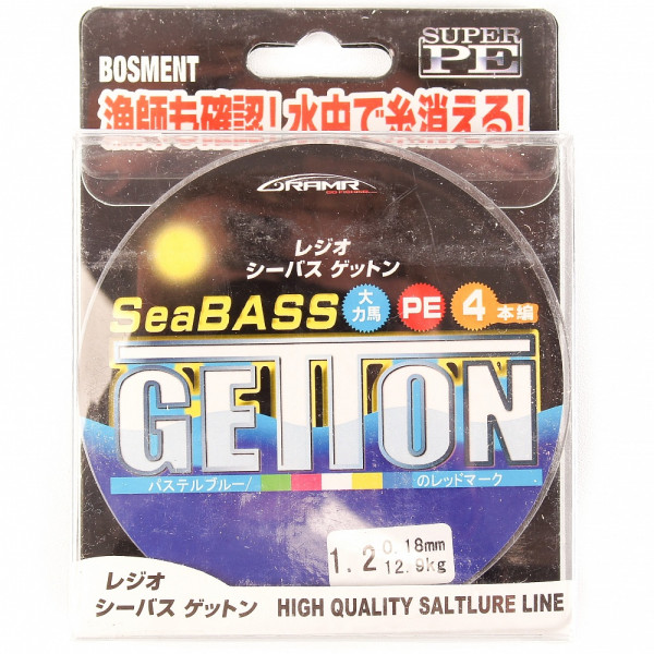 Шнур плетеный GettOn SeaBass 0,18 мм 100 метров в Братске